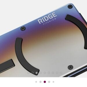Ridge Magsafe Wallet-Burnt-Titanium w/Cash Strap~NEW*IN BOX*USA-MSRP$175